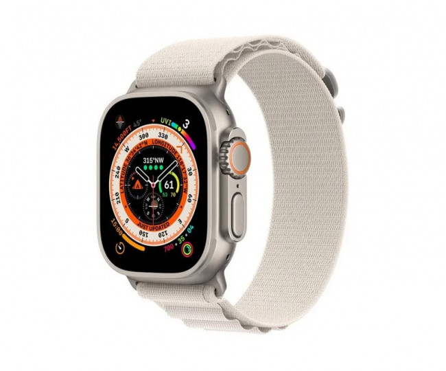 Apple Watch Ultra GPS + Cellular 49mm Titanium Case with Starlight Alpine Loop  (MQF03/MQFR3) б/у